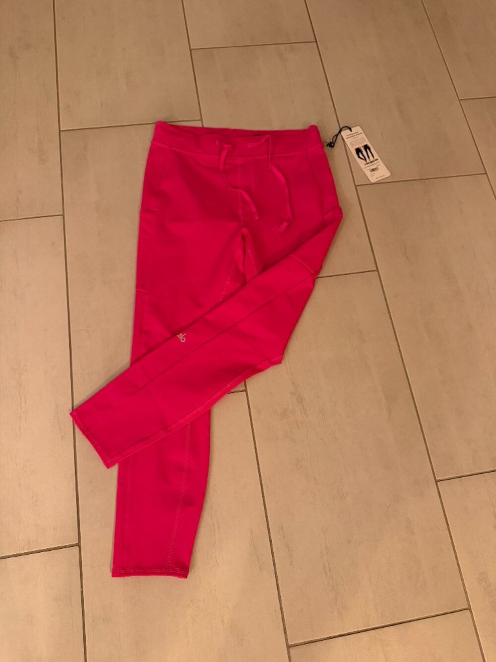 ALO Yoga 7/8 High Waist Checkpoint Legging Neon Pink Large BNWT